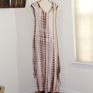 Zilcremo, Boho Tie Dye sleeveless Maxi dress